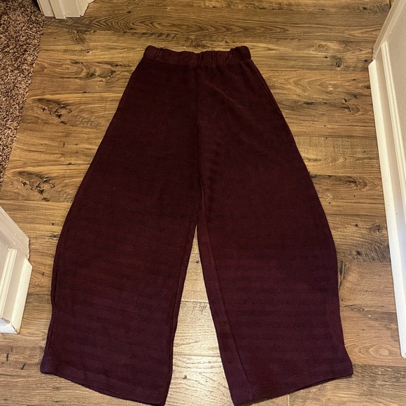 FREE PEOPLE 
Changing Tides Cotton Crop Top & Pants - purple- NWT- XS - Picture 7 of 16